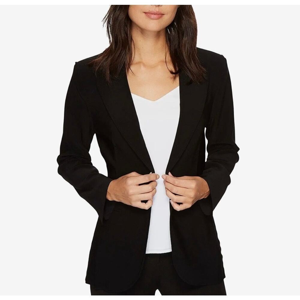 Norma Kamali Black Single-Button Blazer – Size 12